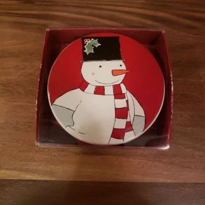 St. Nicholas Square Set of 4 Snowman Coasters